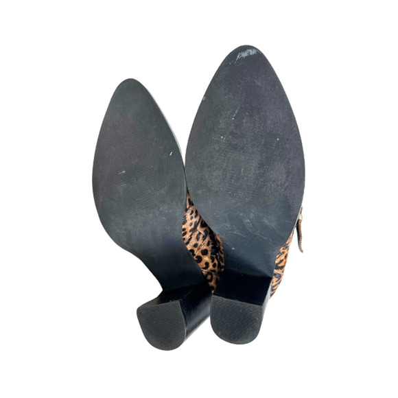 Steve Madden HALLE-L Boots Ankle Studded Leopard Cow Hair Women’s Size 6.5M - Picture 8 of 9